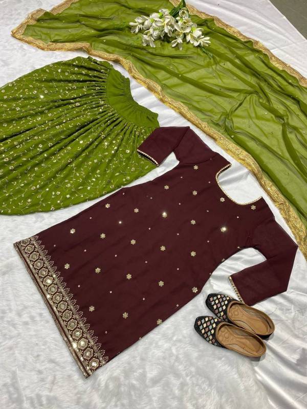 Party Wear Look Top ,Dhoti Salwar and Dupatta